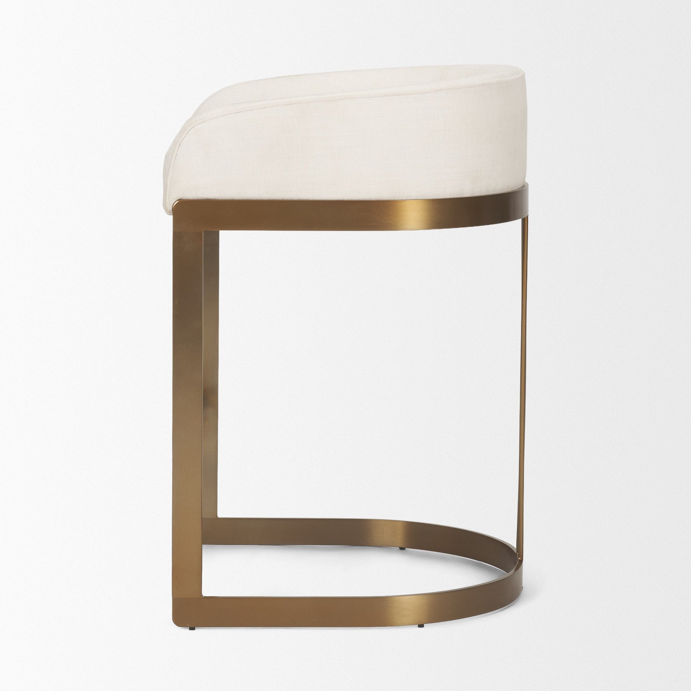 Hollyfield II Cream Fabric Stool