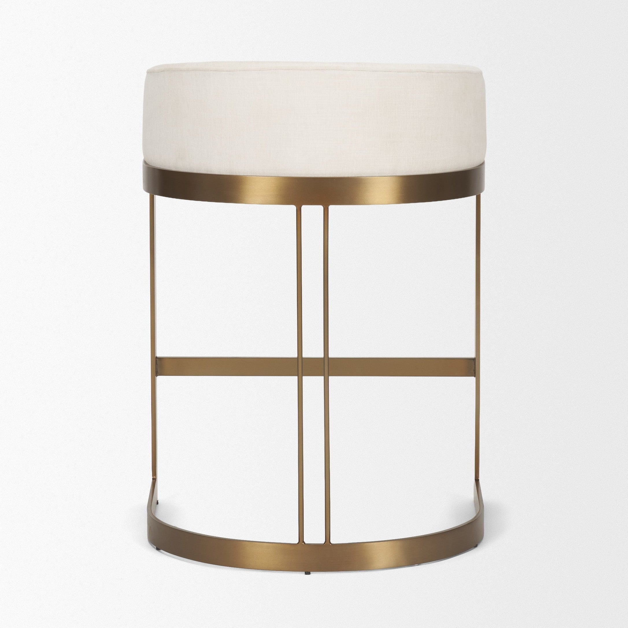 Hollyfield II Cream Fabric Stool