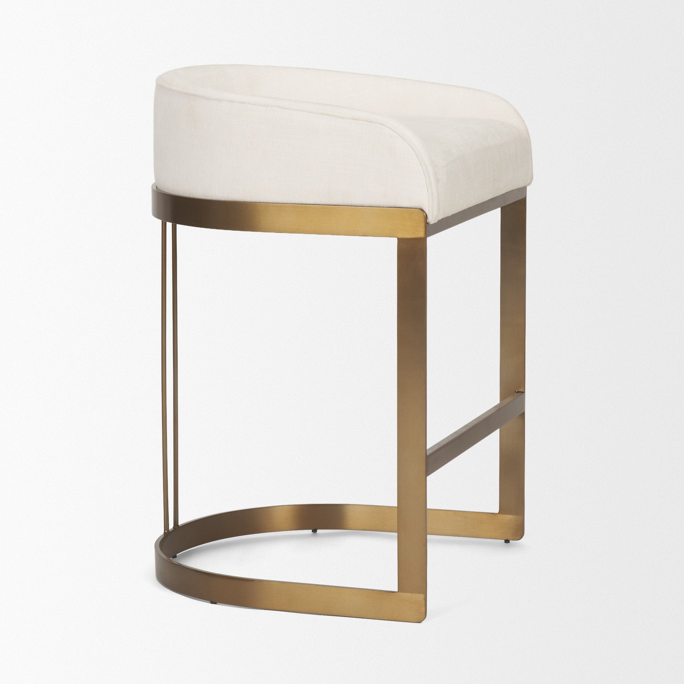 Hollyfield II Cream Fabric Stool
