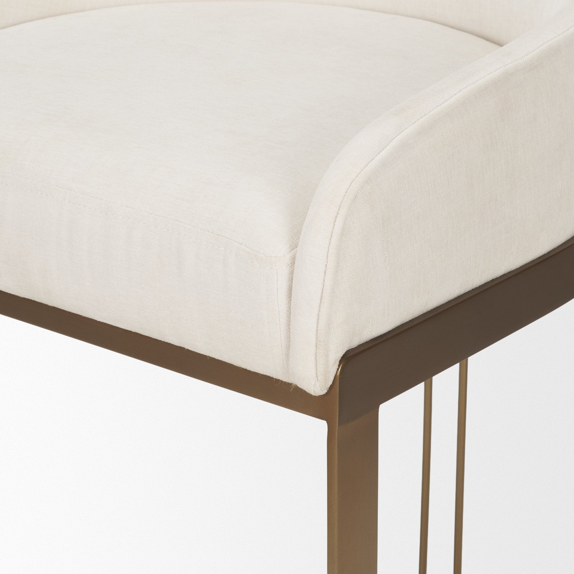Hollyfield II Cream Fabric Stool