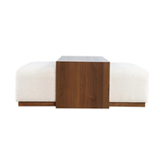 Hudson Sliding Ottoman w Caster Wheels and Table Top