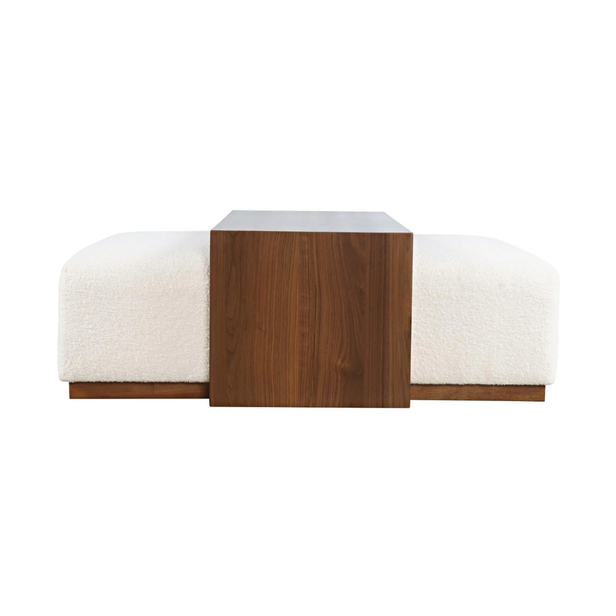 Hudson Sliding Ottoman w Caster Wheels and Table Top