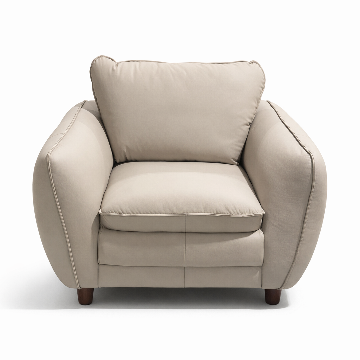 MERINO GENUINE LEATHER ACCENT CHAIR