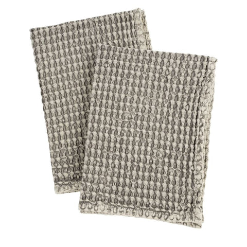 Stonewashed Waffle Kitchen Towel S/2