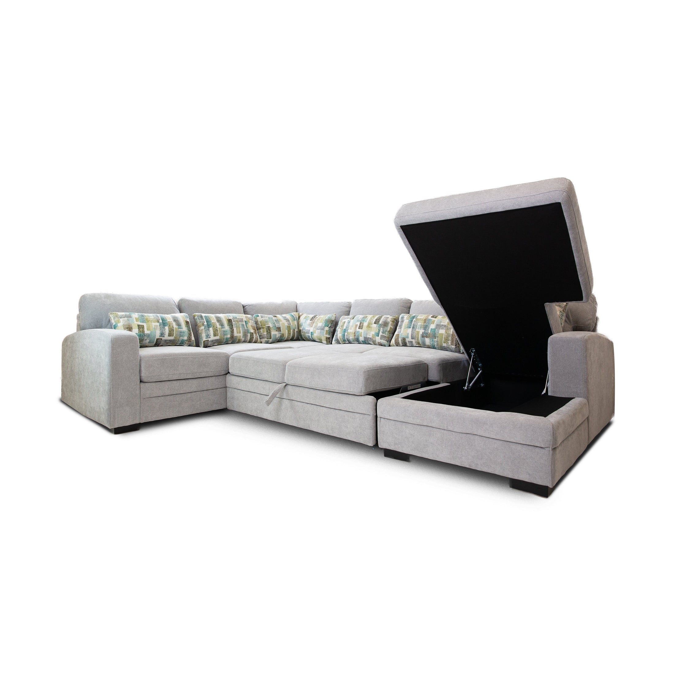 Idaho Fabric Sleeper Sectional - Large - Parkway Cloud