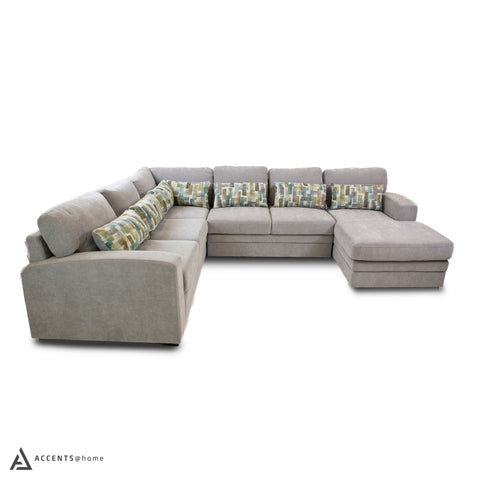 Idaho Fabric Sleeper Sectional - Large - Parkway Cloud