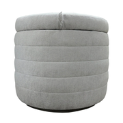 Illyra Storage Ottoman - Platinum