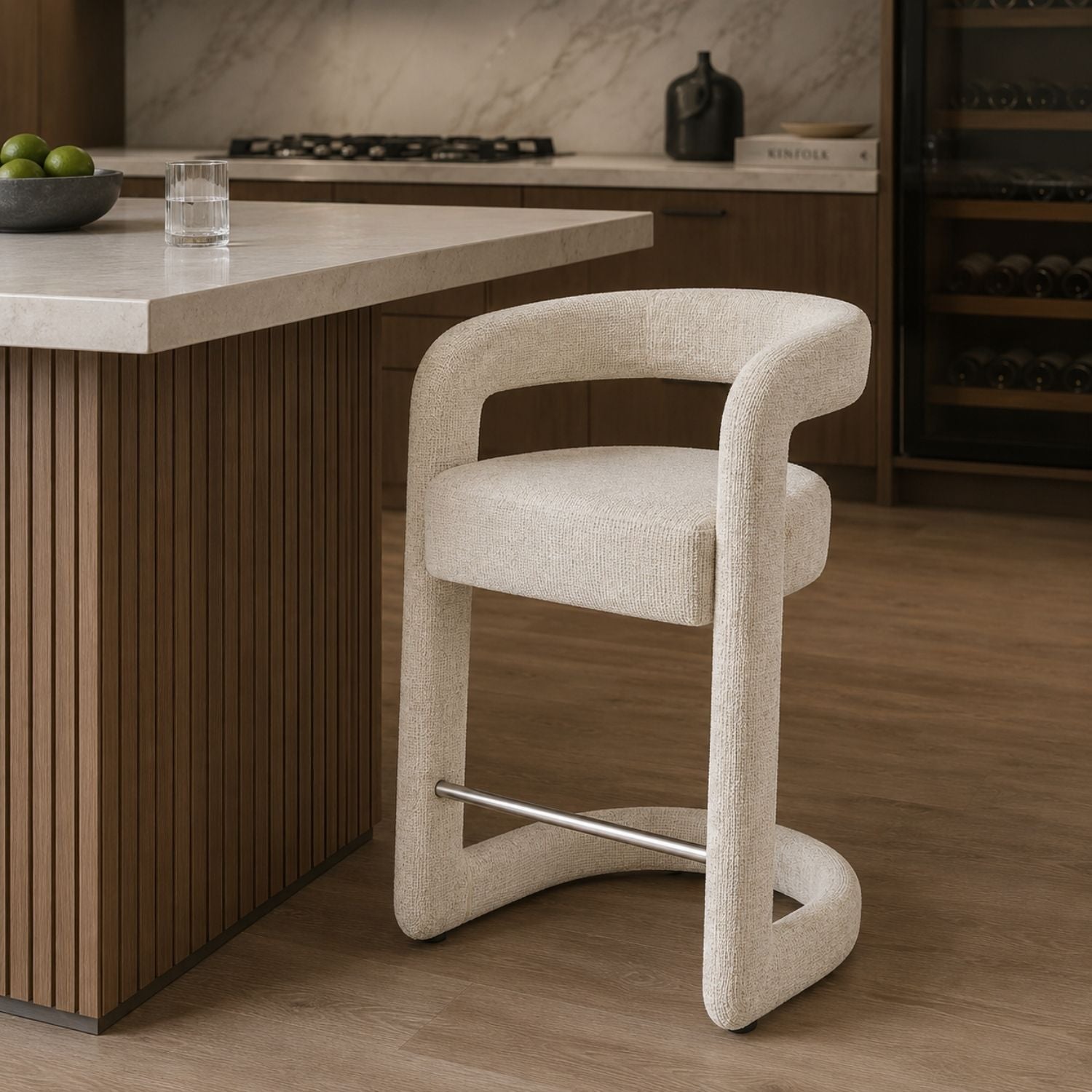 Inara Modern Upholstered Counter Stool