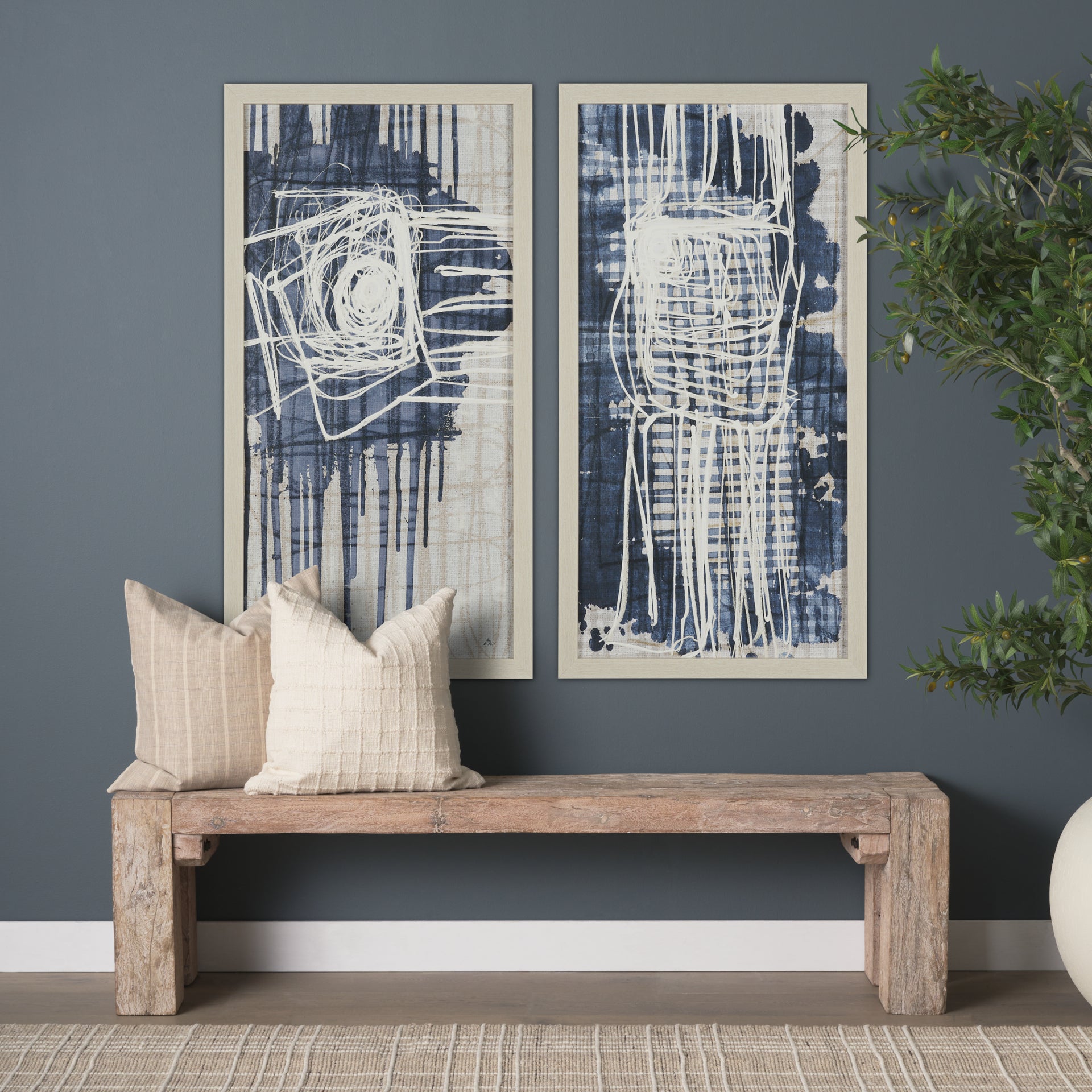 Intuition Hand-Embellished Textured Framed Canvas Artwork