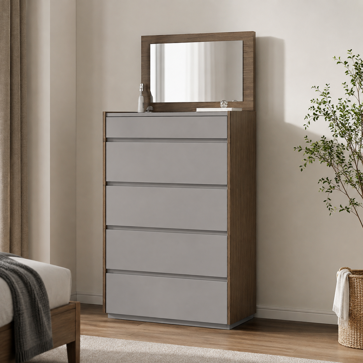 Irina Two Tone 5 Drawer Chest