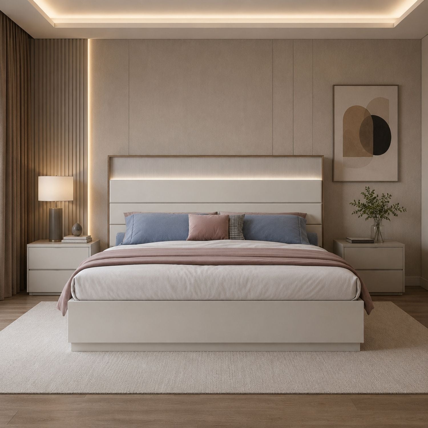 Irina Two Tone Hydraulic Storage Bed