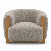 Leonie Sculptural Accent Chair – Pebble Boucle