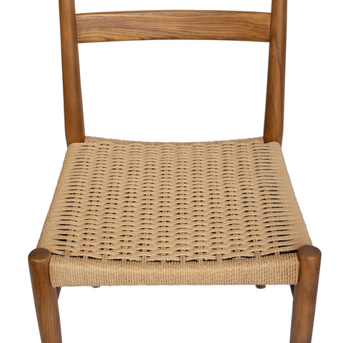 Jakarta Dining Chair - Walnut/Natural Woven Seat