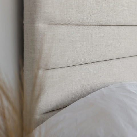Justin Double Storage Bed Tall - Cream