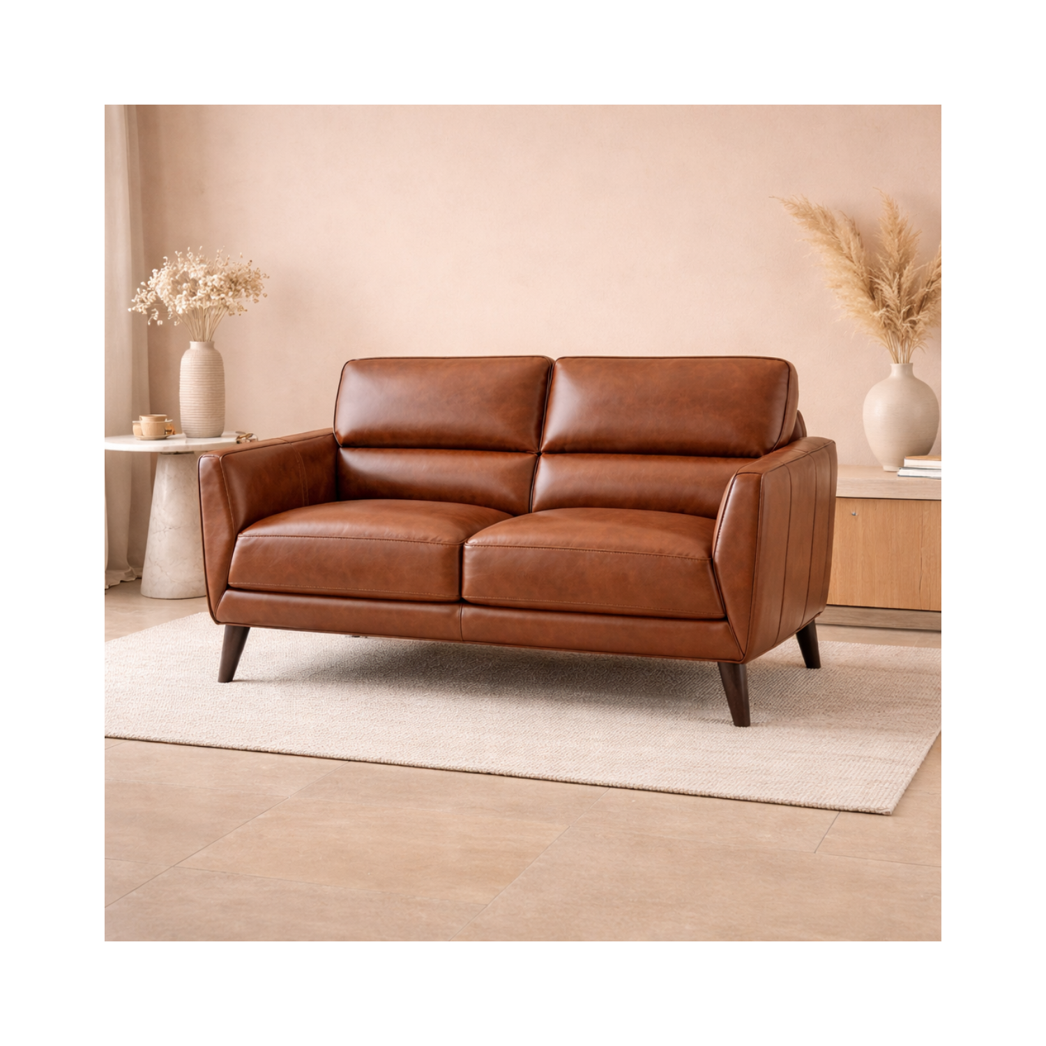Jammie Genuine Leather Loveseat