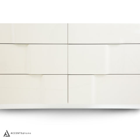 Janice 6 Drawer Two Tone Double Dresser