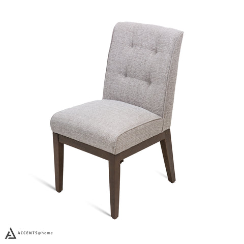 Jia Side Dining Chair with Wooden Legs - Taupe