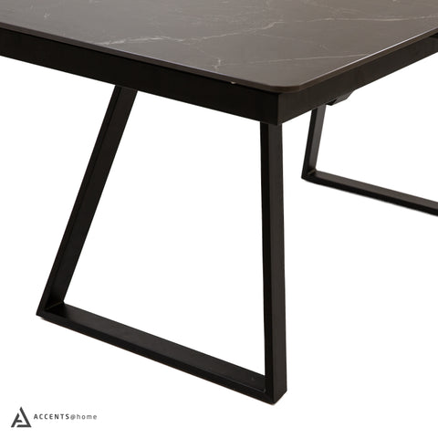 Joddie Sintered Stone Dining Table - Black