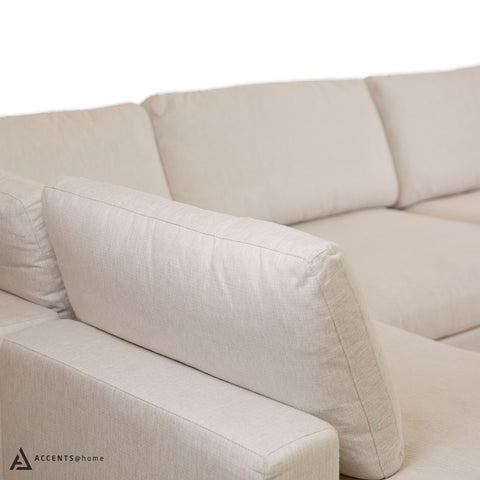 Joelle Sectional - Left Chaise - White