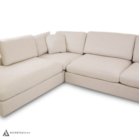 Joelle Sectional - Left Chaise - White