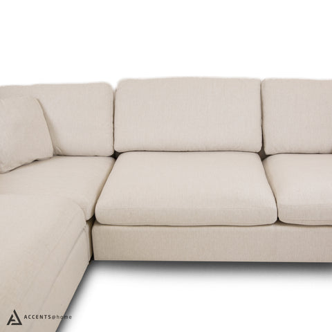 Joelle Sectional - Left Chaise - White