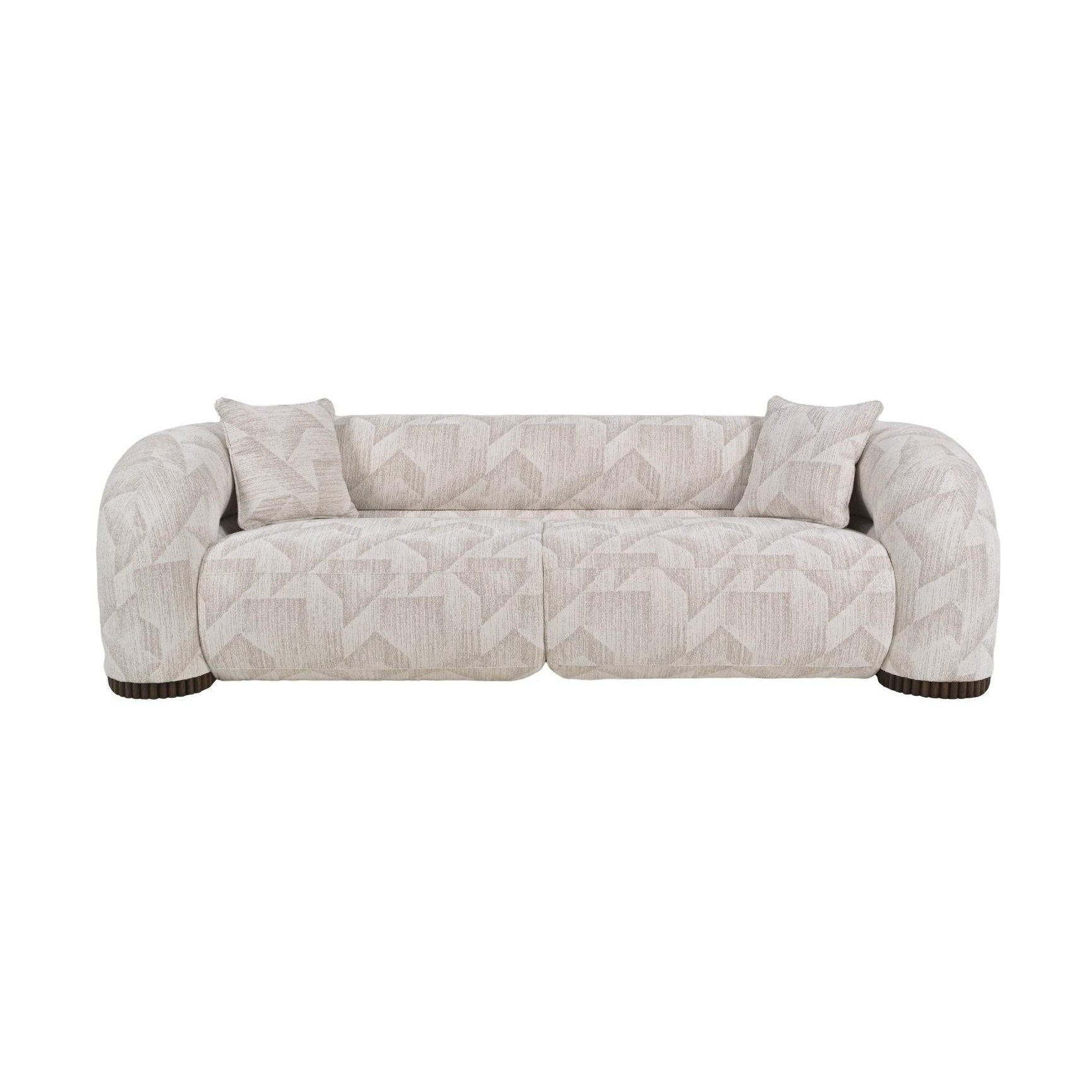 Jovie Upholstered Sofa with Accent Pillows