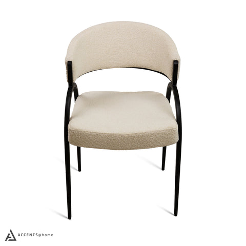 Kara Premium Vista Fabric Dining Chair - Cream