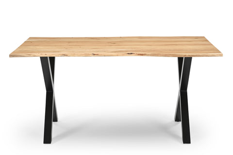 Tundra Acacia Wood Dining Table with Iron Legs