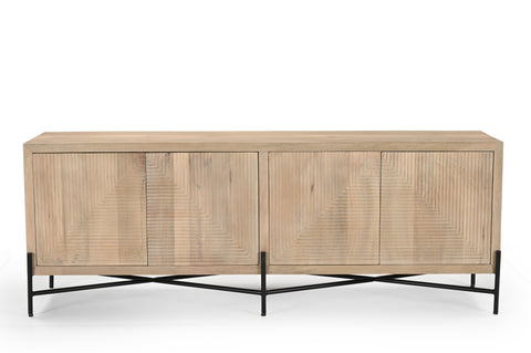 Briar Mango Wooden Sideboard with Iron Legs