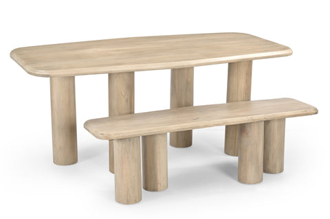 Antler Mango Wood Dining Table & Antler Mango Wood Dining bench