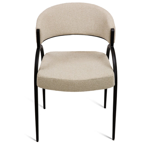 Kara Premium Believe Fabric Dining Chair - Cream
