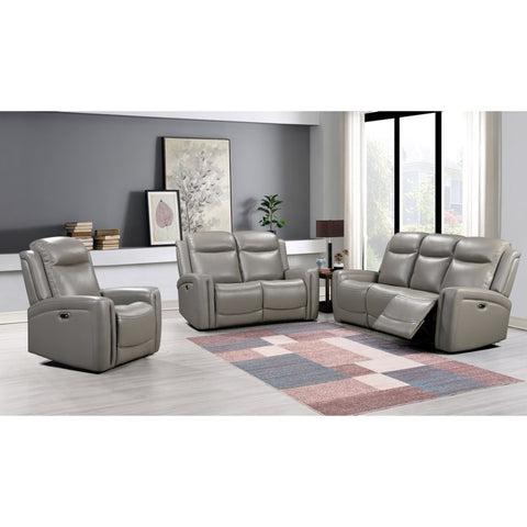 Alpine Leather Power Reclining Chair - Grey