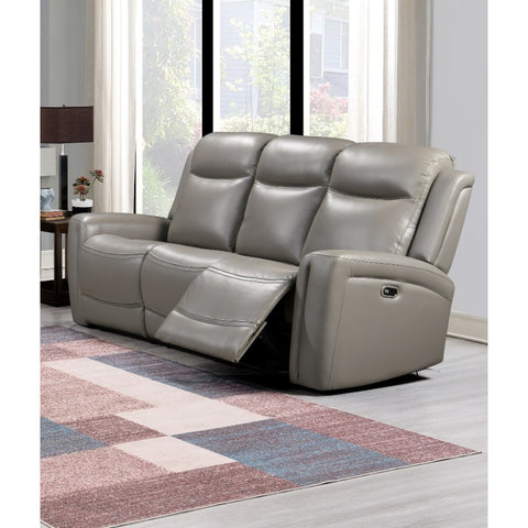 Alpine Leather Power Reclining Sofa - Grey