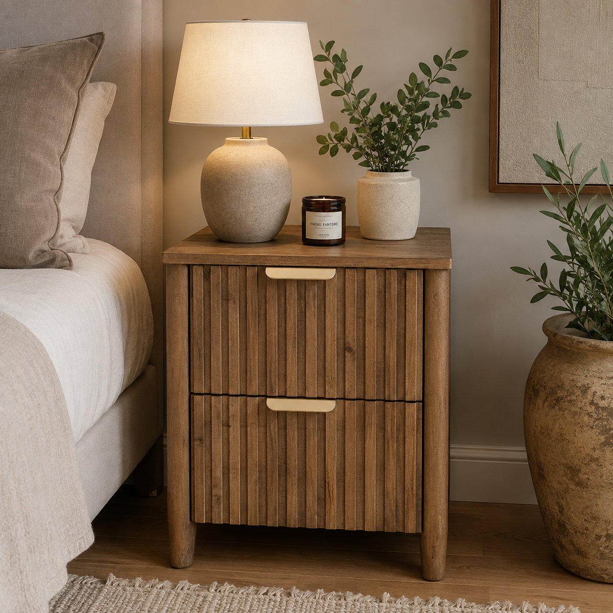Kavari 2 Drawer Nightstand