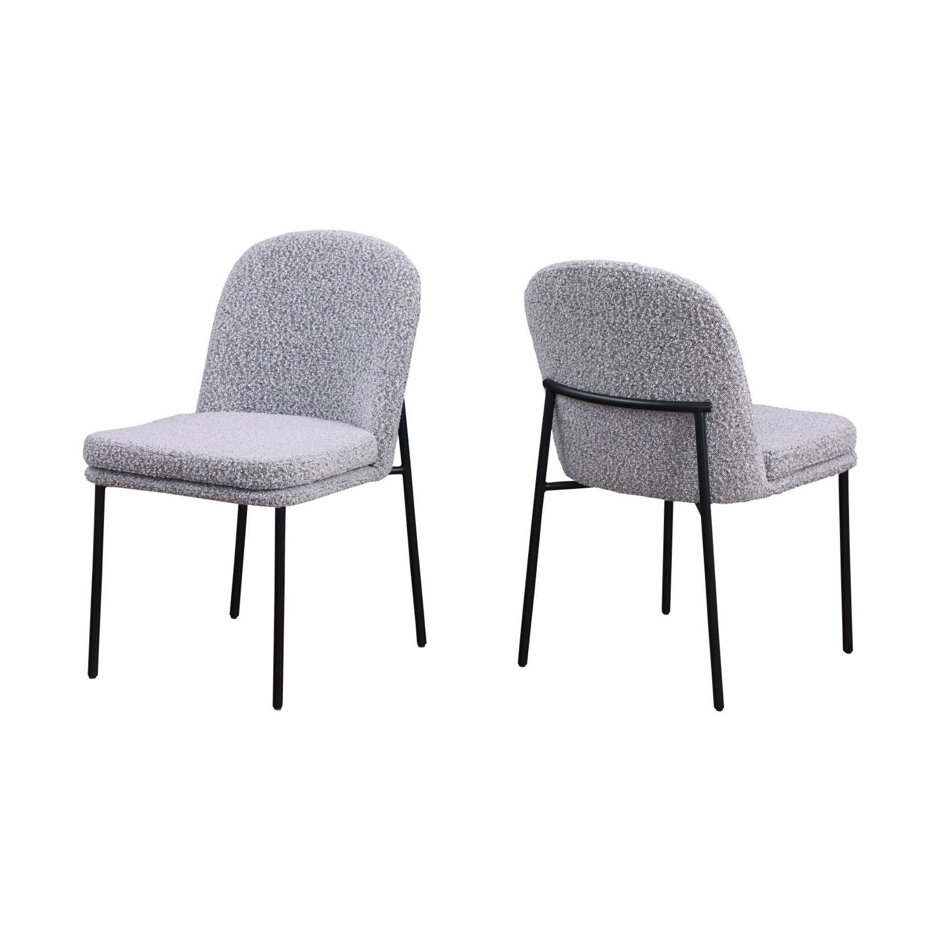Kendra Boucle Dining Chair - Grey