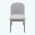 Kendra Boucle Dining Chair - Grey