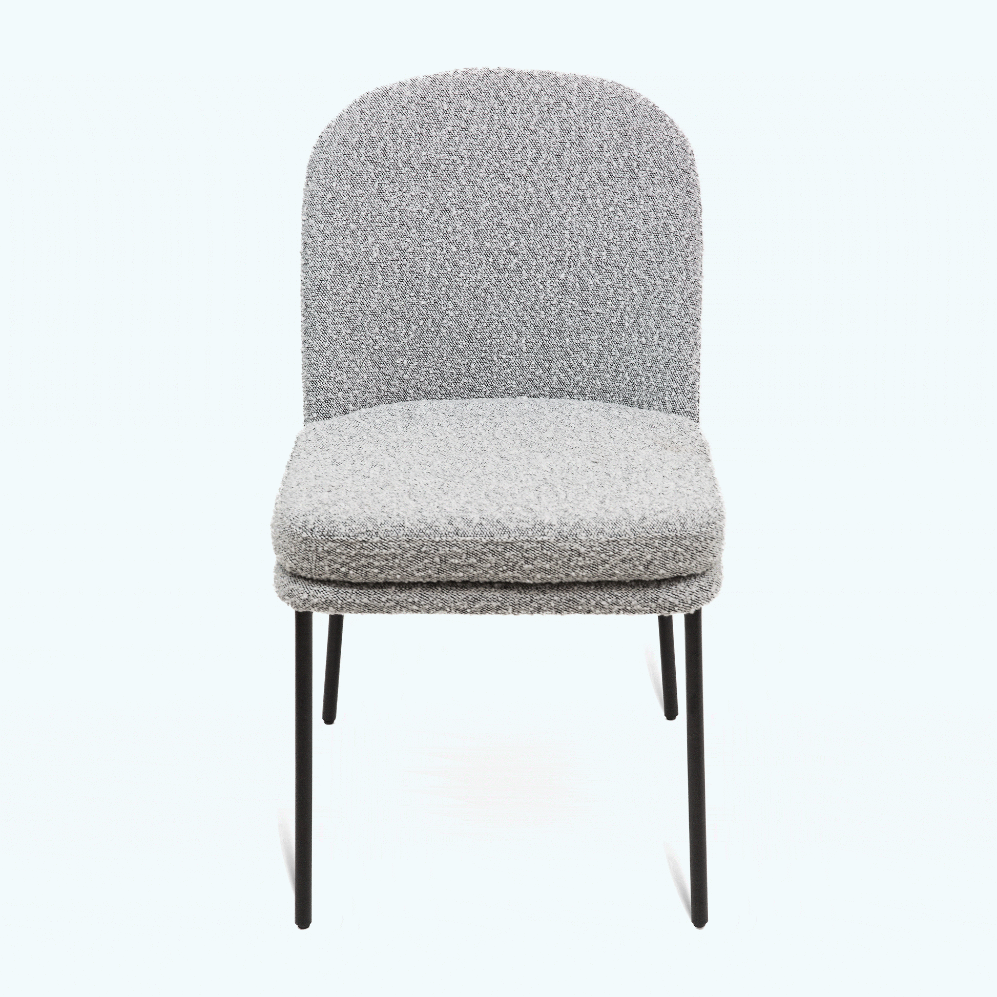 Kendra Boucle Dining Chair - Grey