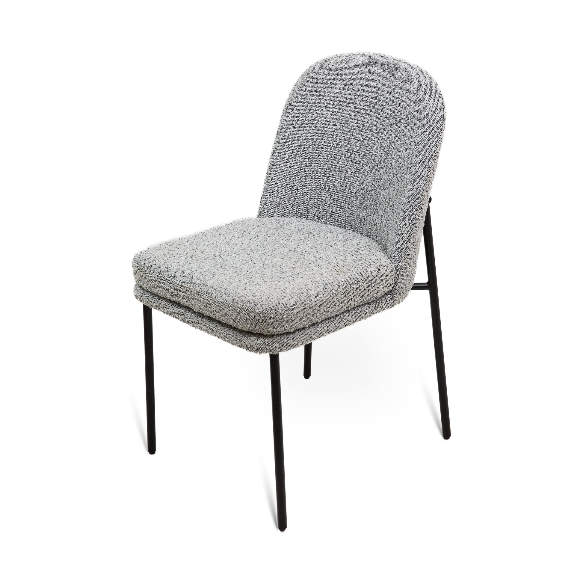 Kendra Boucle Dining Chair - Grey