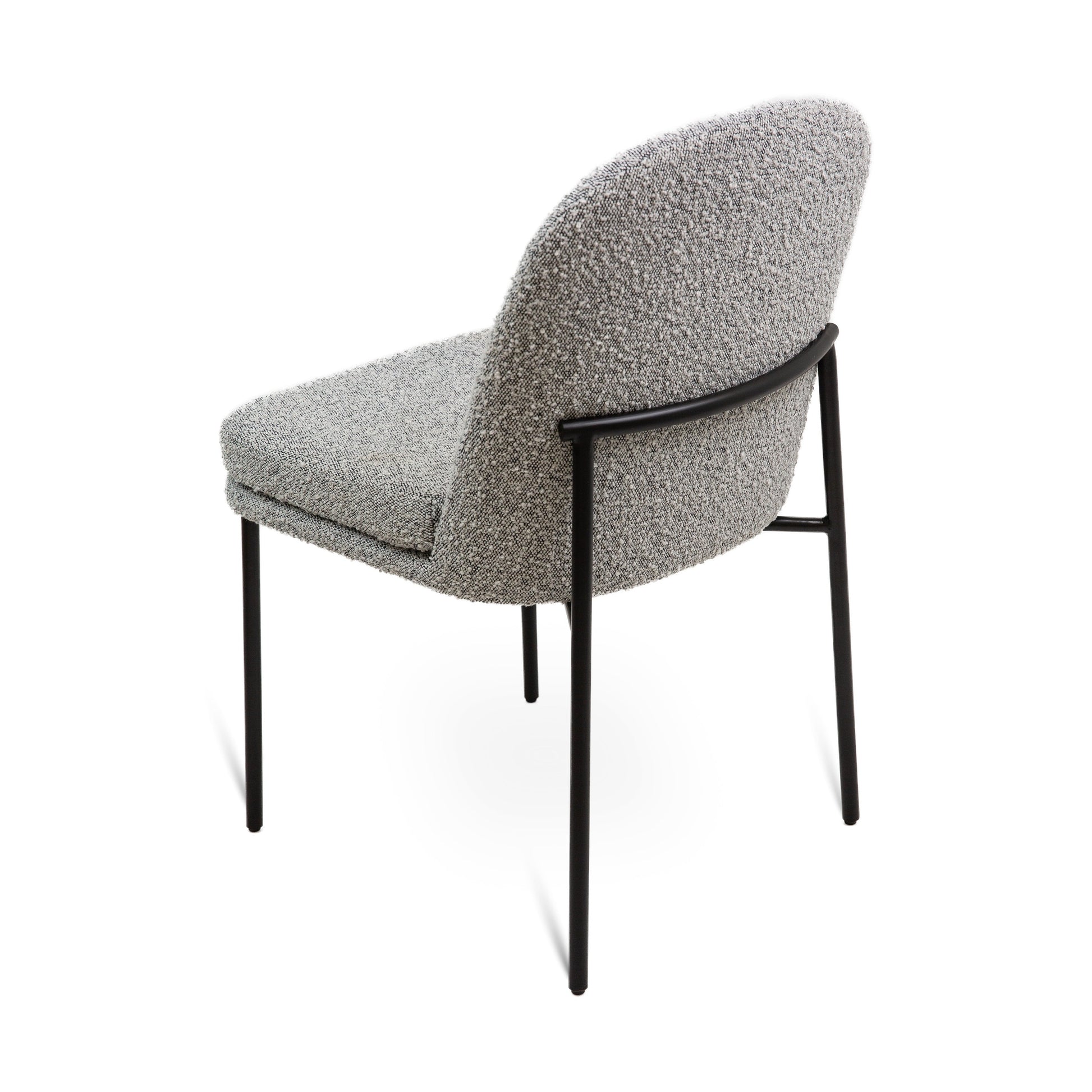Kendra Boucle Dining Chair - Grey