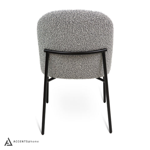 Kendra Boucle Dining Chair - Grey