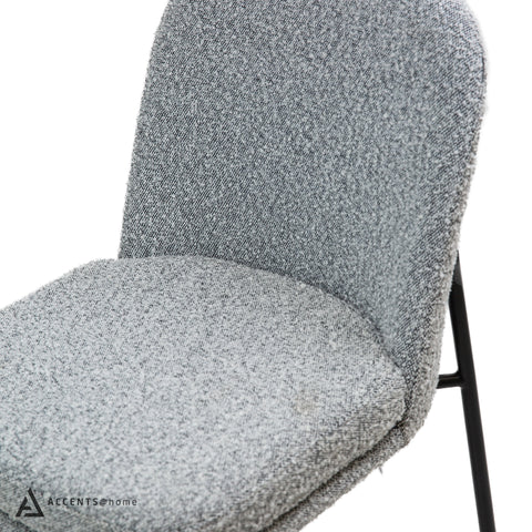 Kendra Dining Chair - Grey Boucle Fabric