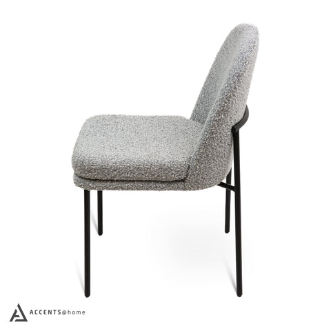 Kendra Dining Chair - Grey Boucle Fabric