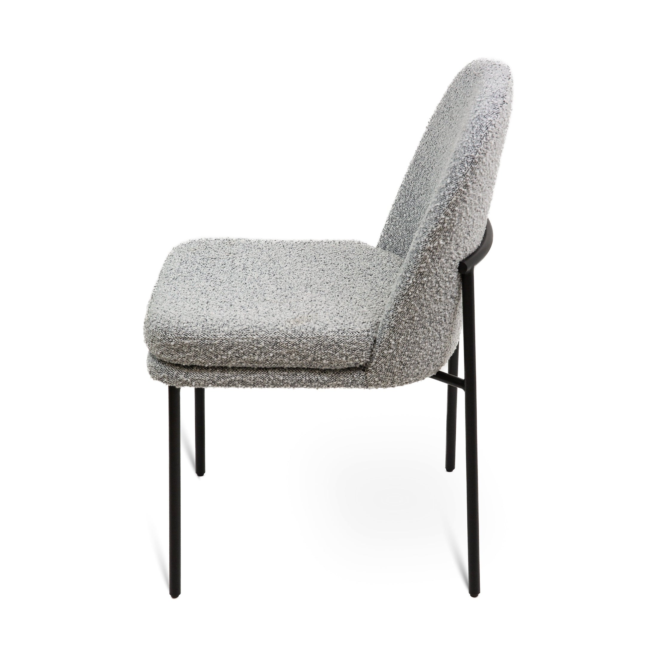 Kendra Boucle Dining Chair - Grey