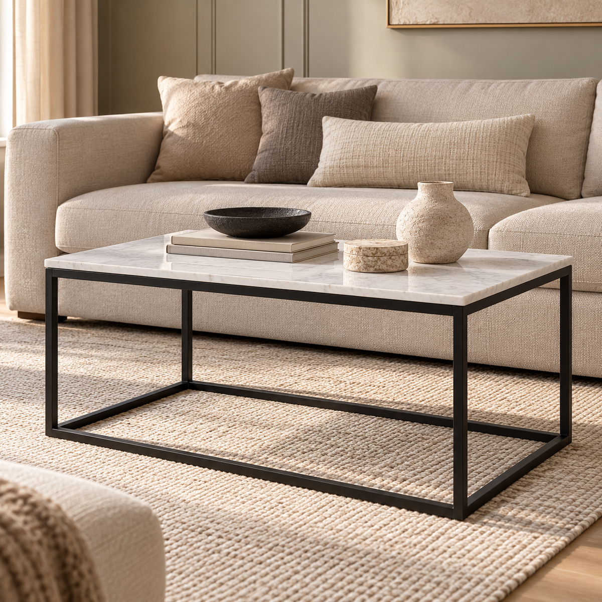 Keywest Marble Top Coffee Table