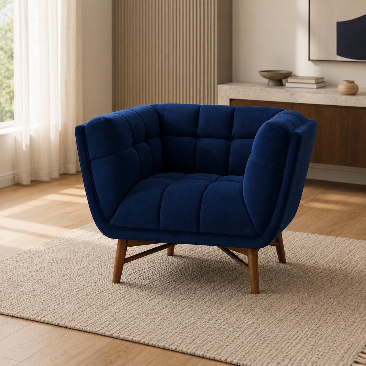 Kitsilano Accent Chair - Dark Blue