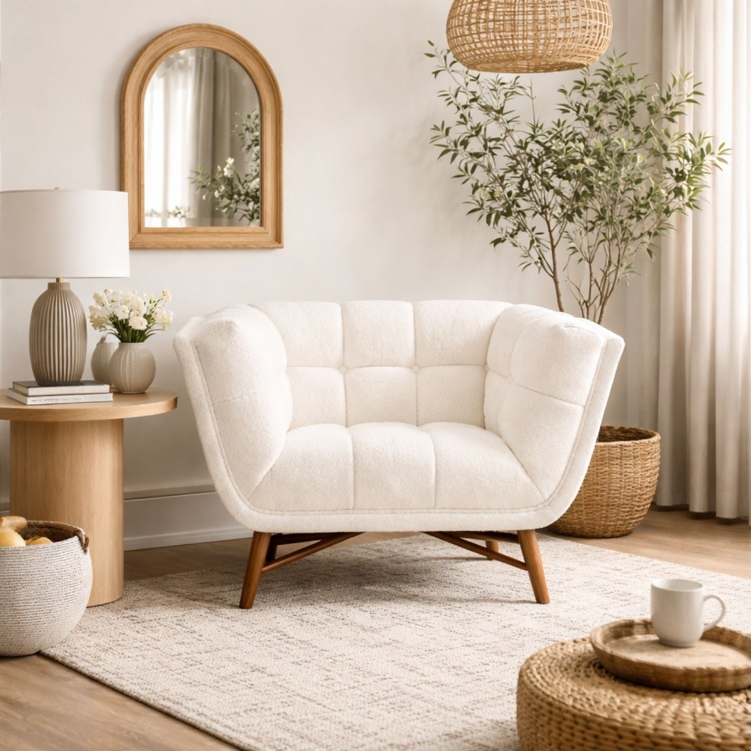 Kitsilano Accent Chair - Snow Fabric