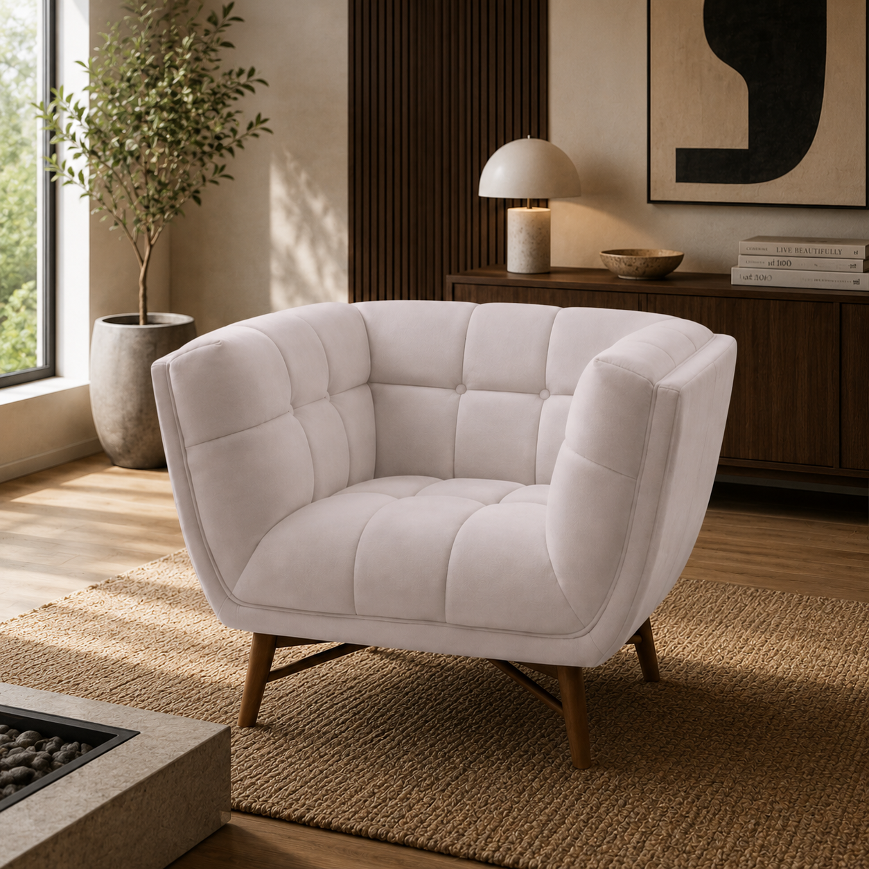 Kitsilano Accent Chair - Velvet Light Grey