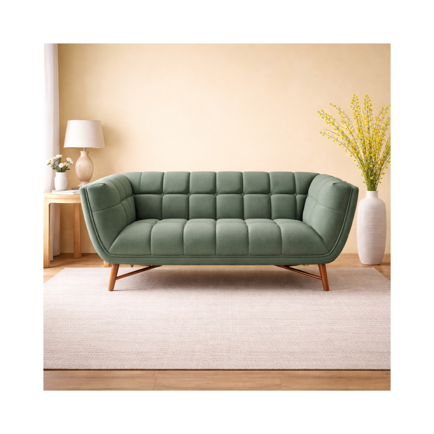 Kitsilano Loveseat - Premium Velvet Green