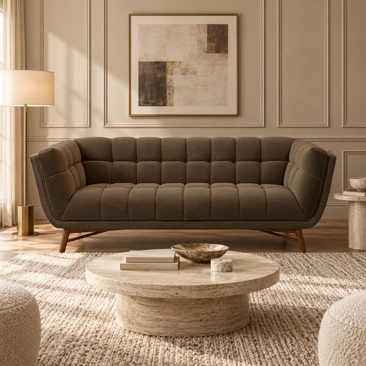 Kitsilano Sofa - Velvet Dark Grey #51