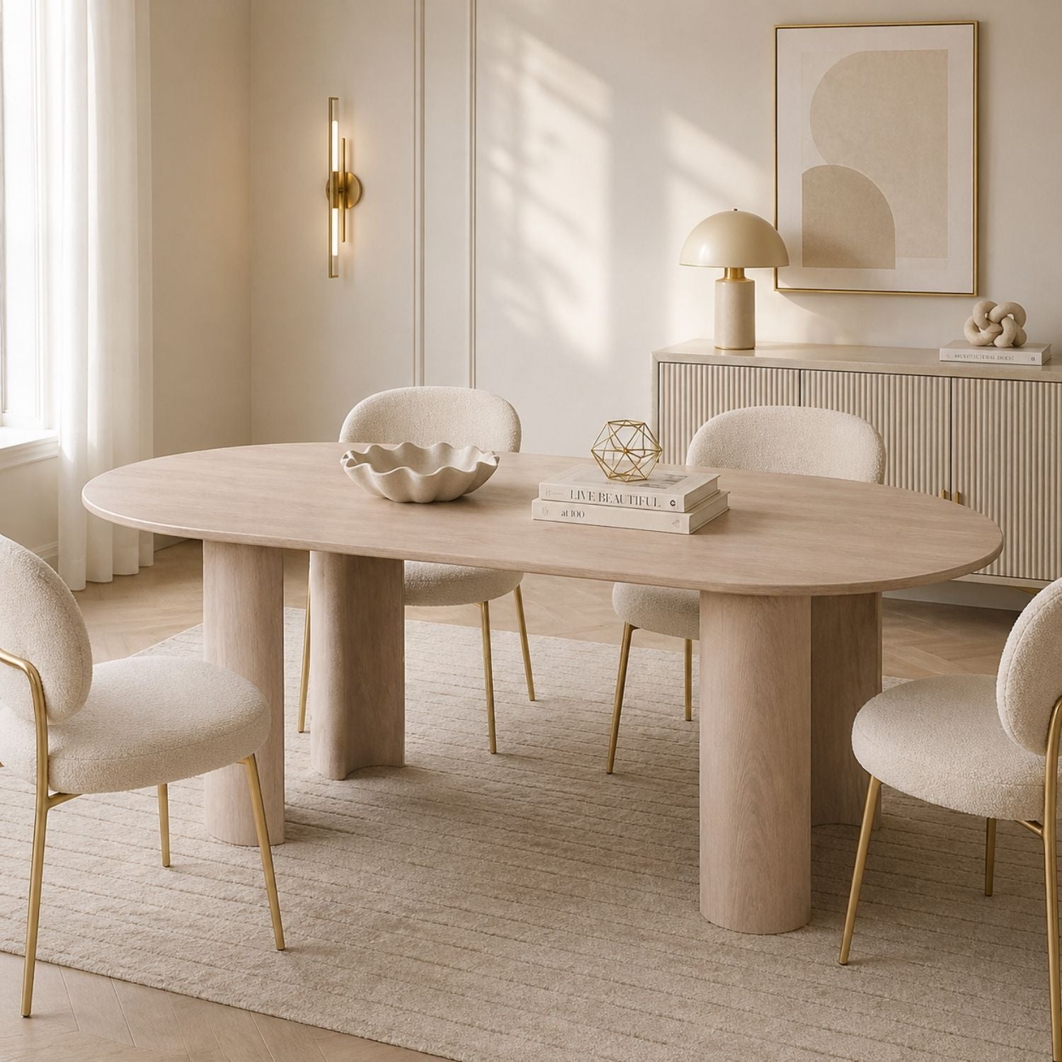 Klimt Solid Mango Wood Dining Table